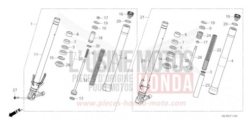 FOURCHETTE AVANT CB500FAT de 2026